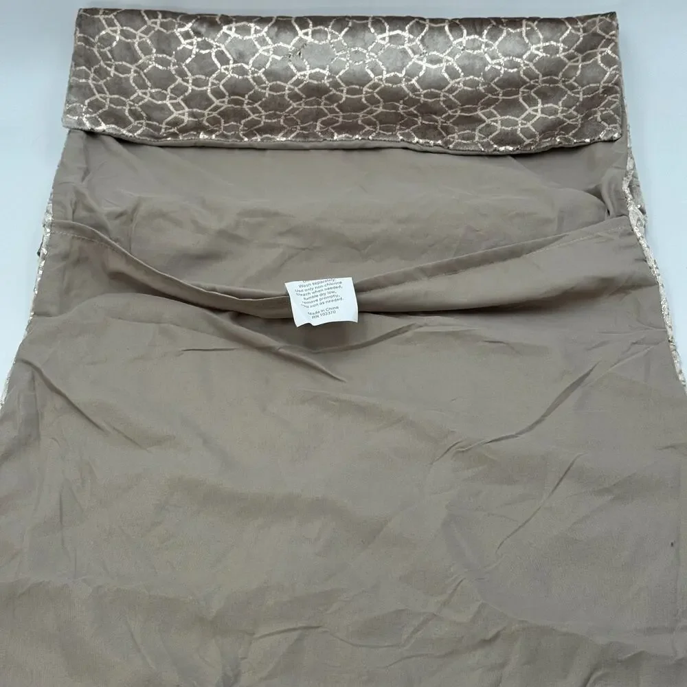 Target King Gold Geometric Pillow Shams 2pc Metallic Polyester NWOT‎